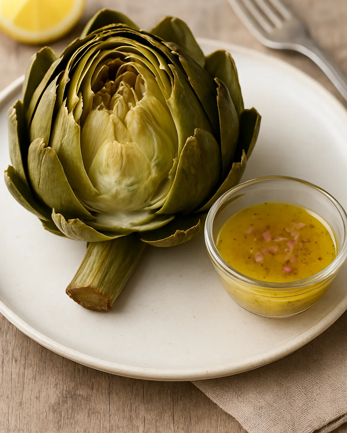 Artisjok met vinaigrette recept – gekookte artisjok als nostalgisch Vlaams voorgerecht uit de jaren 60.